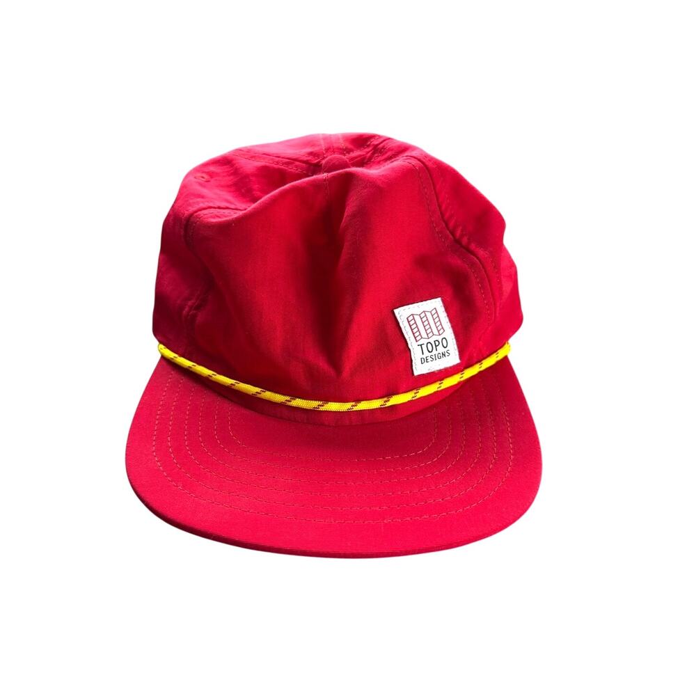 Topo Designs Cord Cap Red Basic Everyday Bright NEW